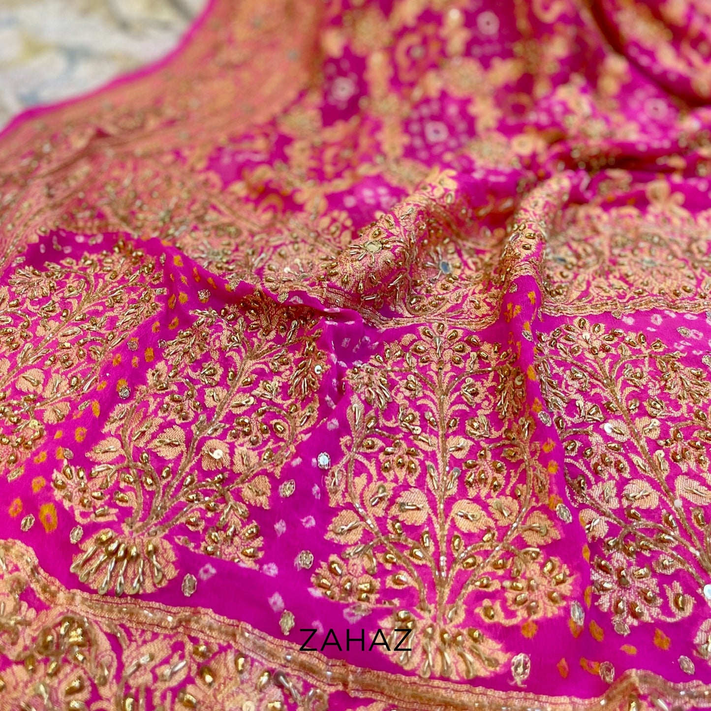 Pink Banarsi Dupatta - Maharani Collection