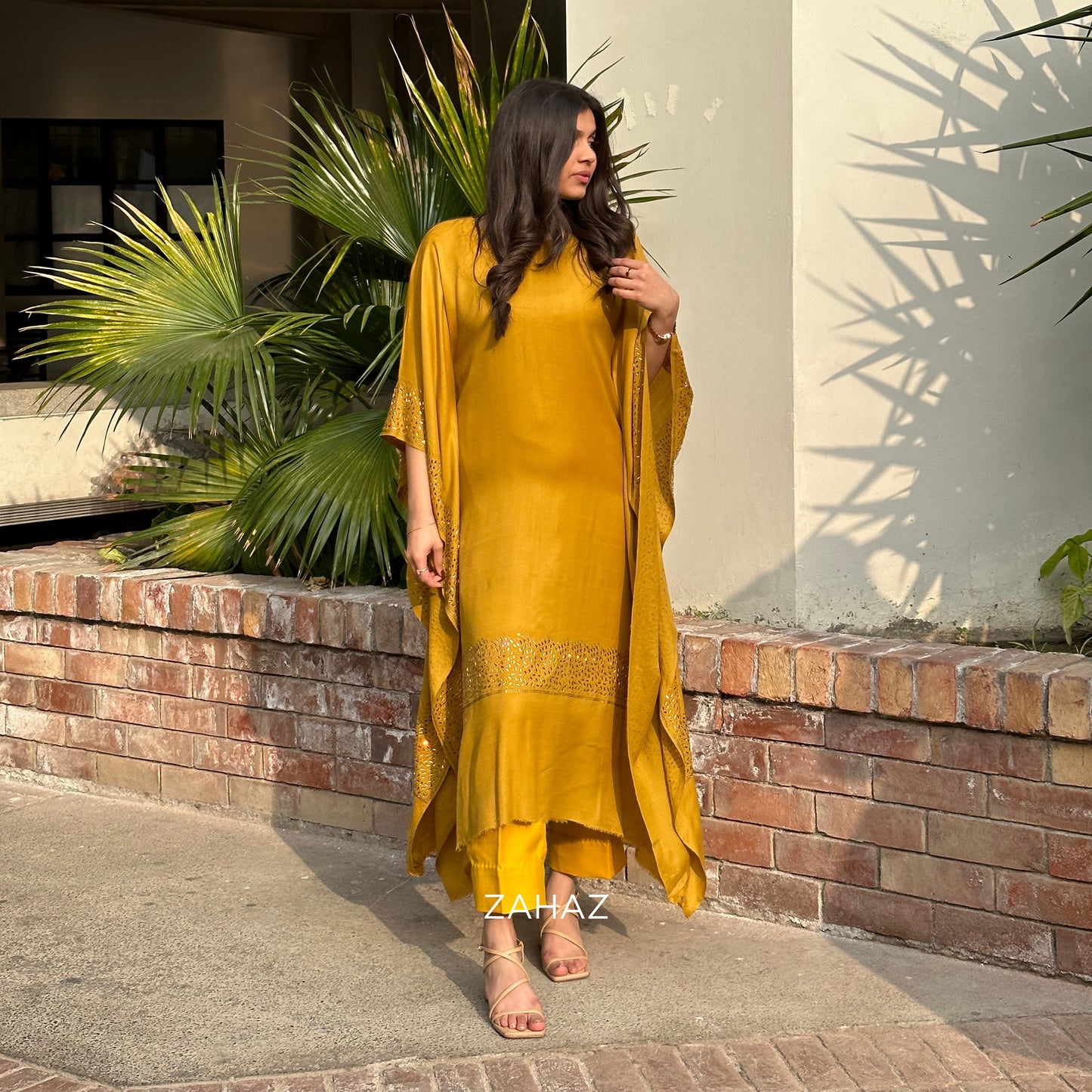 mustard kaftan