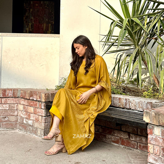 mustard kaftan